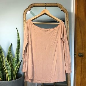 ASOS Off the Shoulder Split Side Shirt